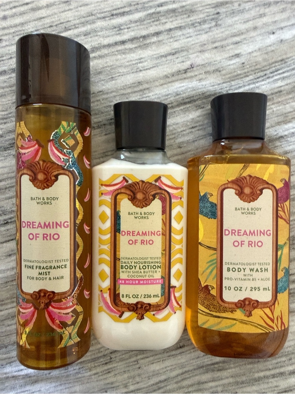 Bath & Body Works Dreaming of Rio Body Wash, body mist and Lotion Set